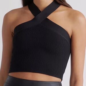 Aritzia Babaton Sculpt Knit Criss Cross Cropped Tank
